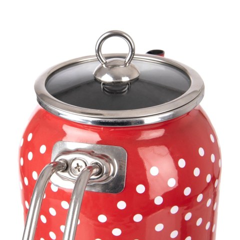 Czajnik emaliowany na gaz czerwony w kropki TECKA 1.1L ORION 113512