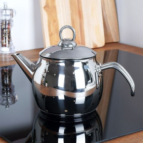 Czajnik stalowy z gwizdkiem na gaz srebrny ANETT 1.2L ORION 113518