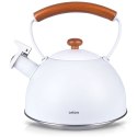 Czajnik z gwizdkiem stalowy na gaz indukcja biały matowy WHITELINE 2.9L ORION 113519