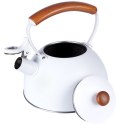 Czajnik z gwizdkiem stalowy na gaz indukcja biały matowy WHITELINE 2.9L ORION 113519
