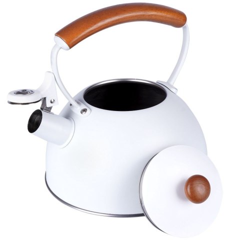 Czajnik z gwizdkiem stalowy na gaz indukcja biały matowy WHITELINE 2.9L ORION 113519