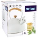 Czajnik z gwizdkiem stalowy na gaz indukcja biały matowy WHITELINE 2.9L ORION 113519