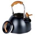 Czajnik z gwizdkiem stalowy na gaz indukcja czarny 2.5L VILDE 199068