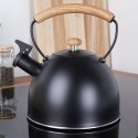 Czajnik z gwizdkiem stalowy na gaz indukcja czarny MAT 2.5L VILDE 199003