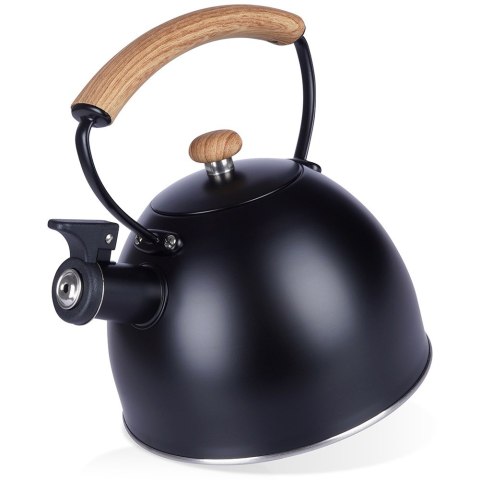 Czajnik z gwizdkiem stalowy na gaz indukcja czarny MAT 2.5L VILDE 199003