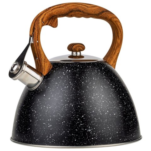 Czajnik z gwizdkiem stalowy na gaz indukcja czarny NATURE 3L NAVA 10-175-030