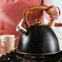Czajnik z gwizdkiem stalowy na gaz indukcja czarny NATURE 3L NAVA 10-175-030