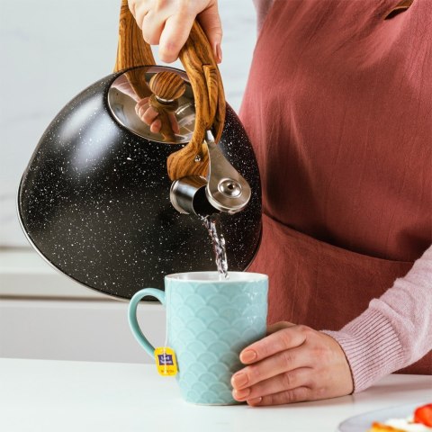 Czajnik z gwizdkiem stalowy na gaz indukcja czarny NATURE 3L NAVA 10-175-030