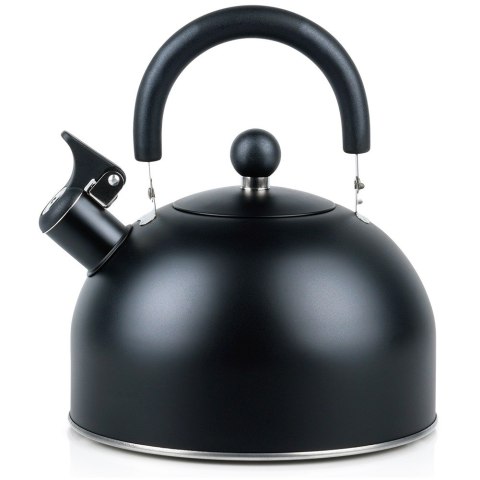 Czajnik z gwizdkiem stalowy na gaz indukcja czarny matowy 3L VILDE 199014
