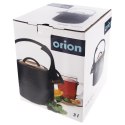 Czajnik z gwizdkiem stalowy na gaz indukcja czarny złoty 3L ORION 113520