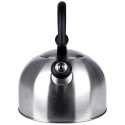 Czajnik z gwizdkiem stalowy na gaz indukcja srebrny 2.5L EXCELLENT HOUSEWARE 259346