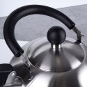 Czajnik z gwizdkiem stalowy na gaz indukcja srebrny 2.5L EXCELLENT HOUSEWARE 259346