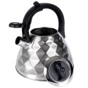 Czajnik z gwizdkiem stalowy na gaz indukcja srebrny 3.4L ORION 113516