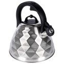 Czajnik z gwizdkiem stalowy na gaz indukcja srebrny 3.4L ORION 113516