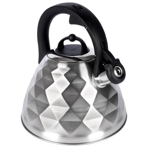 Czajnik z gwizdkiem stalowy na gaz indukcja srebrny 3.4L ORION 113516