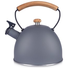 Czajnik z gwizdkiem stalowy na gaz indukcja szary MAT 2.5L VILDE 199004