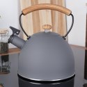 Czajnik z gwizdkiem stalowy na gaz indukcja szary MAT 2.5L VILDE 199004