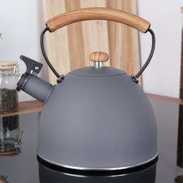 Czajnik z gwizdkiem stalowy na gaz indukcja szary MAT 2.5L VILDE 199004