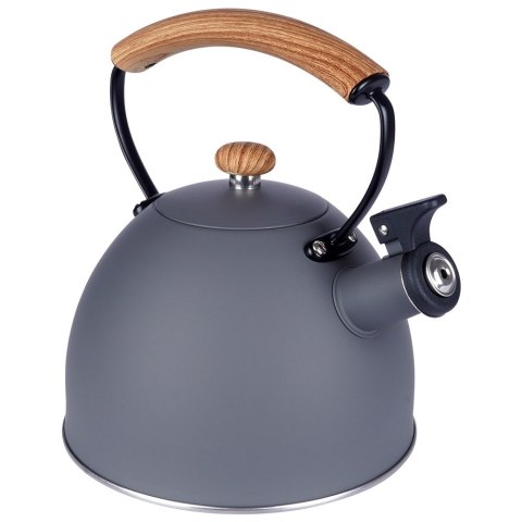 Czajnik z gwizdkiem stalowy na gaz indukcja szary MAT 2.5L VILDE 199004