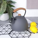 Czajnik z gwizdkiem stalowy na gaz indukcja szary MAT 2.5L VILDE 199004