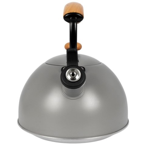 Czajnik z gwizdkiem stalowy na gaz indukcja szary matowy WOODEN 2.9L ORION 113517