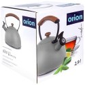 Czajnik z gwizdkiem stalowy na gaz indukcja szary matowy WOODEN 2.9L ORION 113517