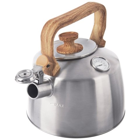 Czajnik z gwizdkiem stalowy na gaz indukcja z termometrem 3.2L ORION 113521