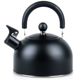 Czajnik z gwizdkiem stalowy na gaz indukcję czarny matowy 2L VILDE 199013