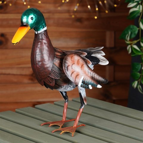 Figurka ogrodowa dekoracyjna dekoracja do ogrodu metalowa kaczor 40x16x36cm PROGARDEN 339493