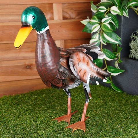 Figurka ogrodowa dekoracyjna dekoracja do ogrodu metalowa kaczor 40x16x36cm PROGARDEN 339493