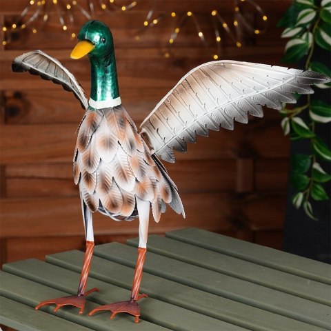 Figurka ogrodowa dekoracyjna dekoracja do ogrodu metalowa kaczor 51.5x24x41cm PROGARDEN 339492