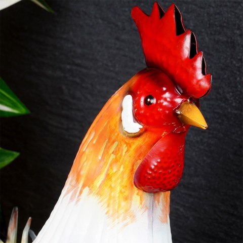 Figurka ogrodowa dekoracyjna dekoracja do ogrodu metalowa kogut 39x12x40cm PROGARDEN 339502