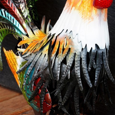 Figurka ogrodowa dekoracyjna dekoracja do ogrodu metalowa kogut 39x12x40cm PROGARDEN 339502