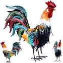 Figurka ogrodowa dekoracyjna dekoracja do ogrodu metalowa kogut 39x12x40cm PROGARDEN 339502