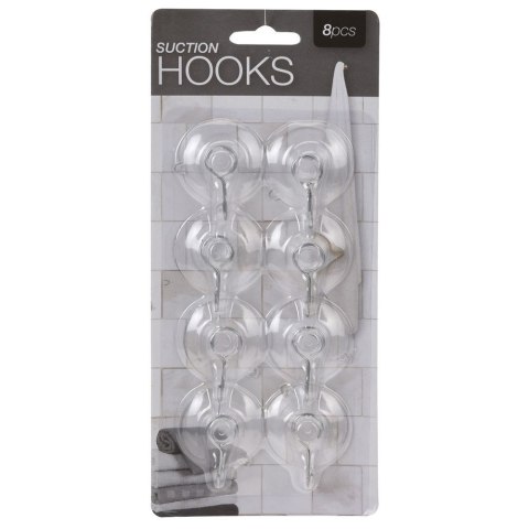 Haczyki wieszaki uchwyty haczyk na przyssawkę 4cm 8 sztuk STORAGE SOLUTIONS 569128