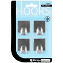 Haczyki wieszaki uchwyty haczyk samoprzylepny stalowy 3.5x4cm 4SZT STORAGE SOLUTIONS 569418-W4