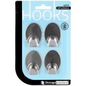 Haczyki wieszaki uchwyty haczyk samoprzylepny stalowy 3.5x5.5cm 4SZT STORAGE SOLUTIONS 569418-W1
