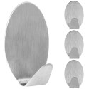 Haczyki wieszaki uchwyty haczyk samoprzylepny stalowy 5.5x3.5cm 4SZT GET-IT 569129-W1