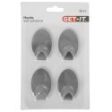 Haczyki wieszaki uchwyty haczyk samoprzylepny stalowy 5.5x3.5cm 4SZT GET-IT 569129-W1
