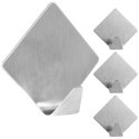 Haczyki wieszaki uchwyty haczyk samoprzylepny stalowy 5x5cm 4SZT GET-IT 569129-W2
