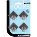 Haczyki wieszaki uchwyty haczyk samoprzylepny stalowy 5x5cm 4SZT STORAGE SOLUTIONS 569418-W2