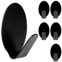 Haczyki wieszaki uchwyty haczyk samoprzylepny stalowy czarny 3x2cm 6 sztuk STORAGE SOLUTIONS 569573-W1