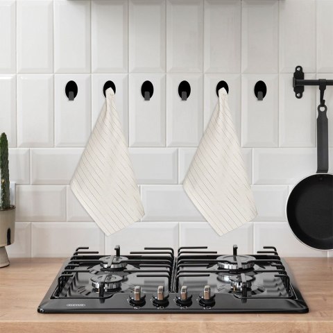 Haczyki wieszaki uchwyty haczyk samoprzylepny stalowy czarny 3x2cm 6 sztuk STORAGE SOLUTIONS 569573-W1
