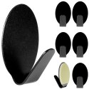 Haczyki wieszaki uchwyty haczyk samoprzylepny stalowy czarny 3x2cm 6 sztuk STORAGE SOLUTIONS 569573-W1