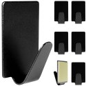 Haczyki wieszaki uchwyty haczyk samoprzylepny stalowy czarny 3x2cm 6 sztuk STORAGE SOLUTIONS 569573-W2