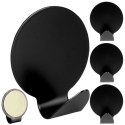Haczyki wieszaki uchwyty haczyk samoprzylepny stalowy czarny 4x3.5cm 4SZT STORAGE SOLUTIONS 569572-W3