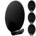 Haczyki wieszaki uchwyty haczyk samoprzylepny stalowy czarny 5.5x3.5cm 4SZT STORAGE SOLUTIONS 569572-W1