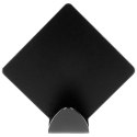 Haczyki wieszaki uchwyty haczyk samoprzylepny stalowy czarny 5x5cm 4SZT STORAGE SOLUTIONS 569572-W2