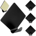 Haczyki wieszaki uchwyty haczyk samoprzylepny stalowy czarny 5x5cm 4SZT STORAGE SOLUTIONS 569572-W2
