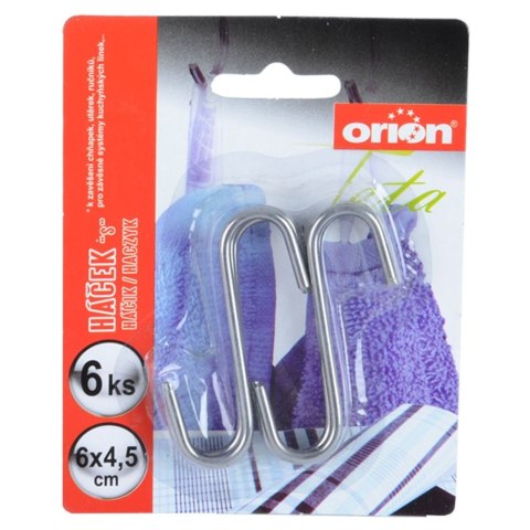 Haki wędzarnicze hak do wędzenia wędzarni RYB mięs 6 sztuk 6x4.5cm ORION 532069